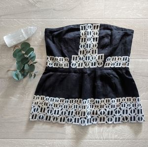 HD in Paris Anthro Preplum Strapless Top